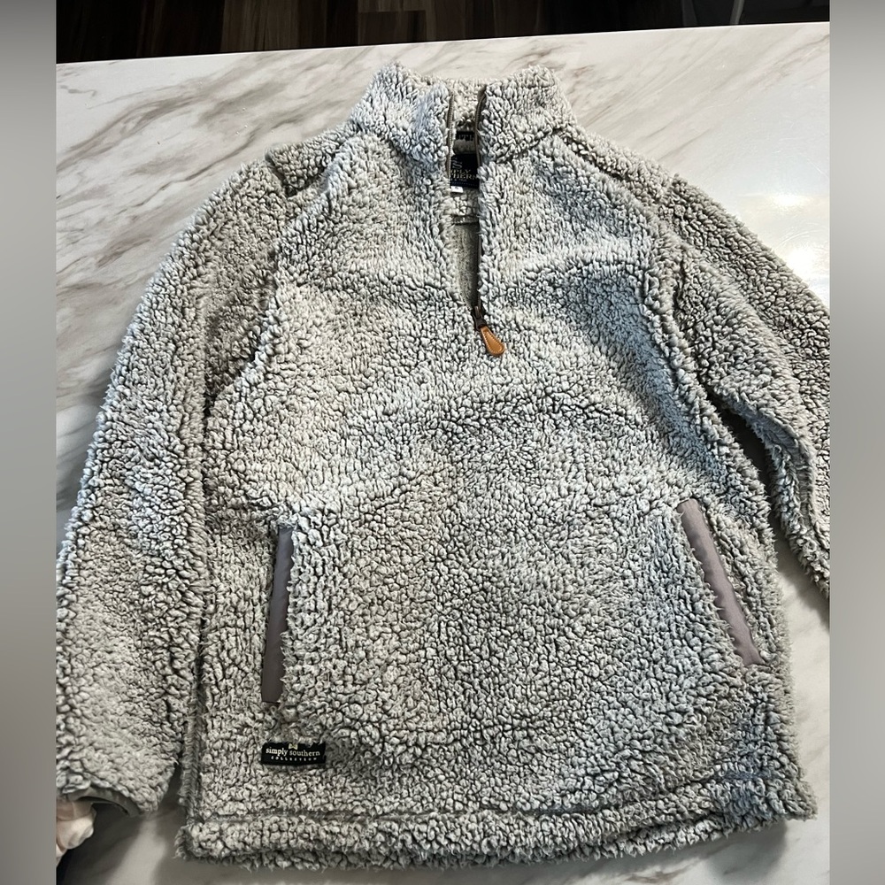 Simply Southern Gray Fleece Jacket